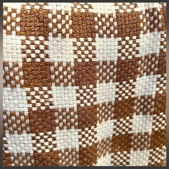 ByThe River,Gingham w/Gold Shimmer, Gathered Neck & Sleeves,Heavier,Size L - Picture 2 of 14